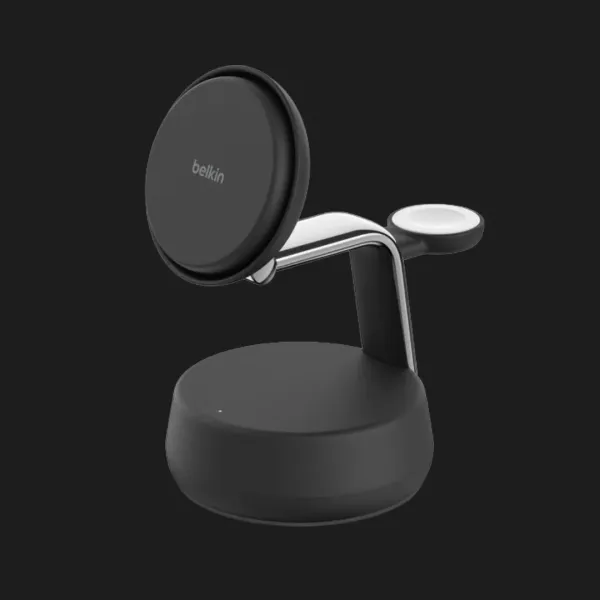 Безпровідна зарядка Belkin 3в1 UltraCharge Pro Magnetic Charging 25Вт Dock (Charcoal)
