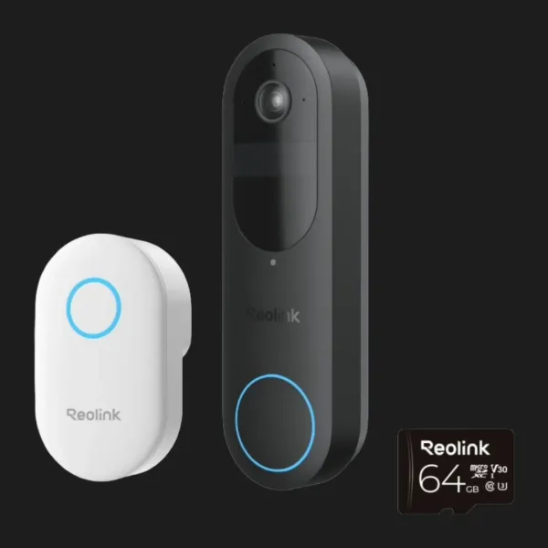 Відеодзвінок Reolink D340B (Video Doorbell Wi-Fi/АКБ) (Black)