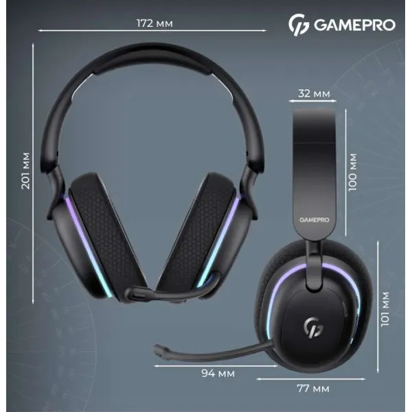 Ігрова гарнітура Gamepro Asgard Bragi (HSW250B) (Black) (UA)