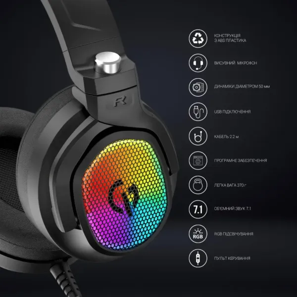 Ігрова гарнітура Gamepro HS1300 (Black) (UA)