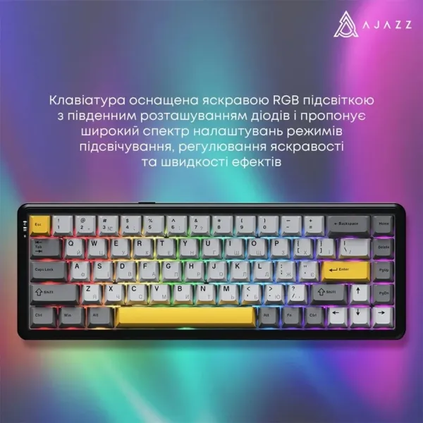 Клавіатура ігрова Ajazz (Black) (AK680-M-BGY-A) (UA)
