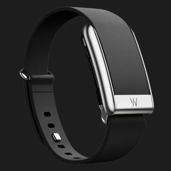 Ремінець Whoop LeatherLuxe Band для Whoop 5.0 (Black with Titanium) (Size L)