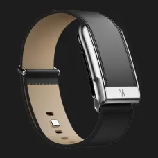Ремінець Whoop LeatherLuxe Band Straight для Whoop MG (Black/Cream with Titanium) (Size S)