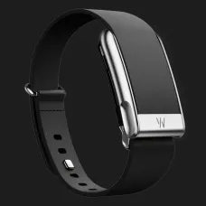 Ремінець Whoop LeatherLuxe Band для Whoop MG (Black with Titanium) (Size S)