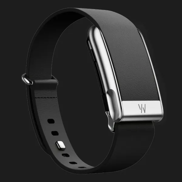Ремінець Whoop LeatherLuxe Band для Whoop MG (Black with Titanium) (Size L)